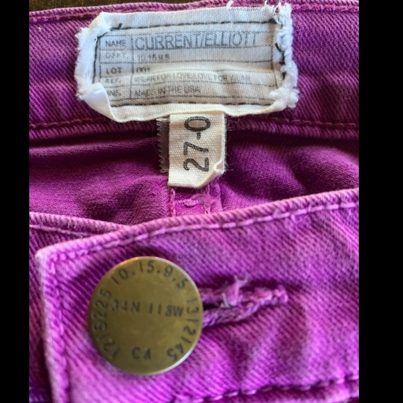 Current Elliott The Ankle Skinny Jeans in Purple. Size 27. EUC - Picture 6 of 9